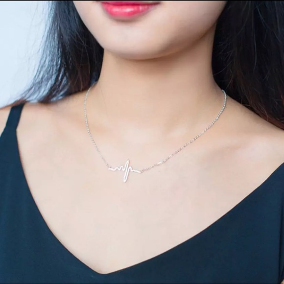 Stainless Steel Heartbeat 💓 Necklace - Picture 2 of 4